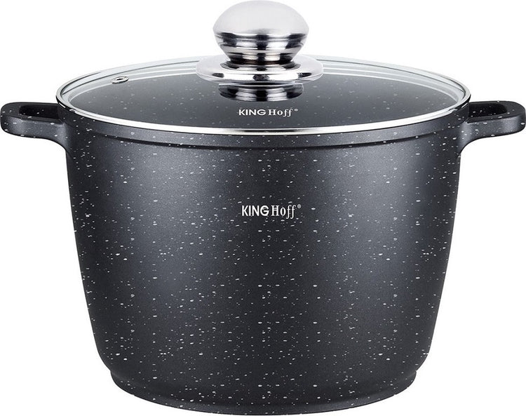 Kinghoff 1599 - poêle haute - avec bouton arôme - 28 cm - 10 litres