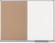 Tableau d'affichage en acier et liège classique Nobo, tableau blanc avec matériel de montage - 900x600 mm - blanc marron naturel