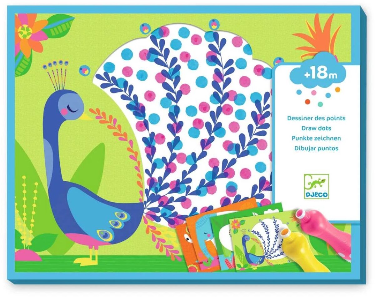 Djeco creative dot art set pour enfants - fsc mix.