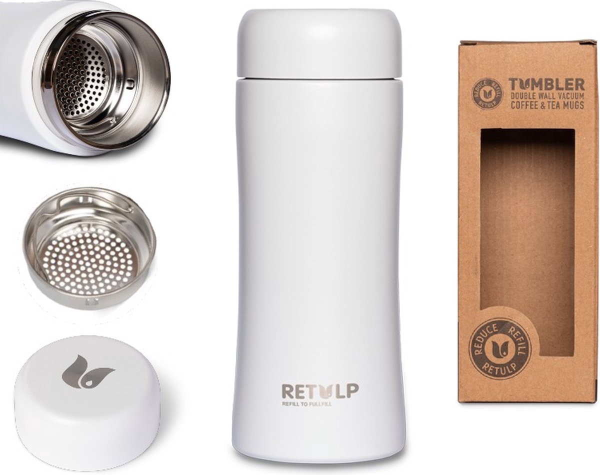Retulp thermos tasse à craie blanche 300 ml