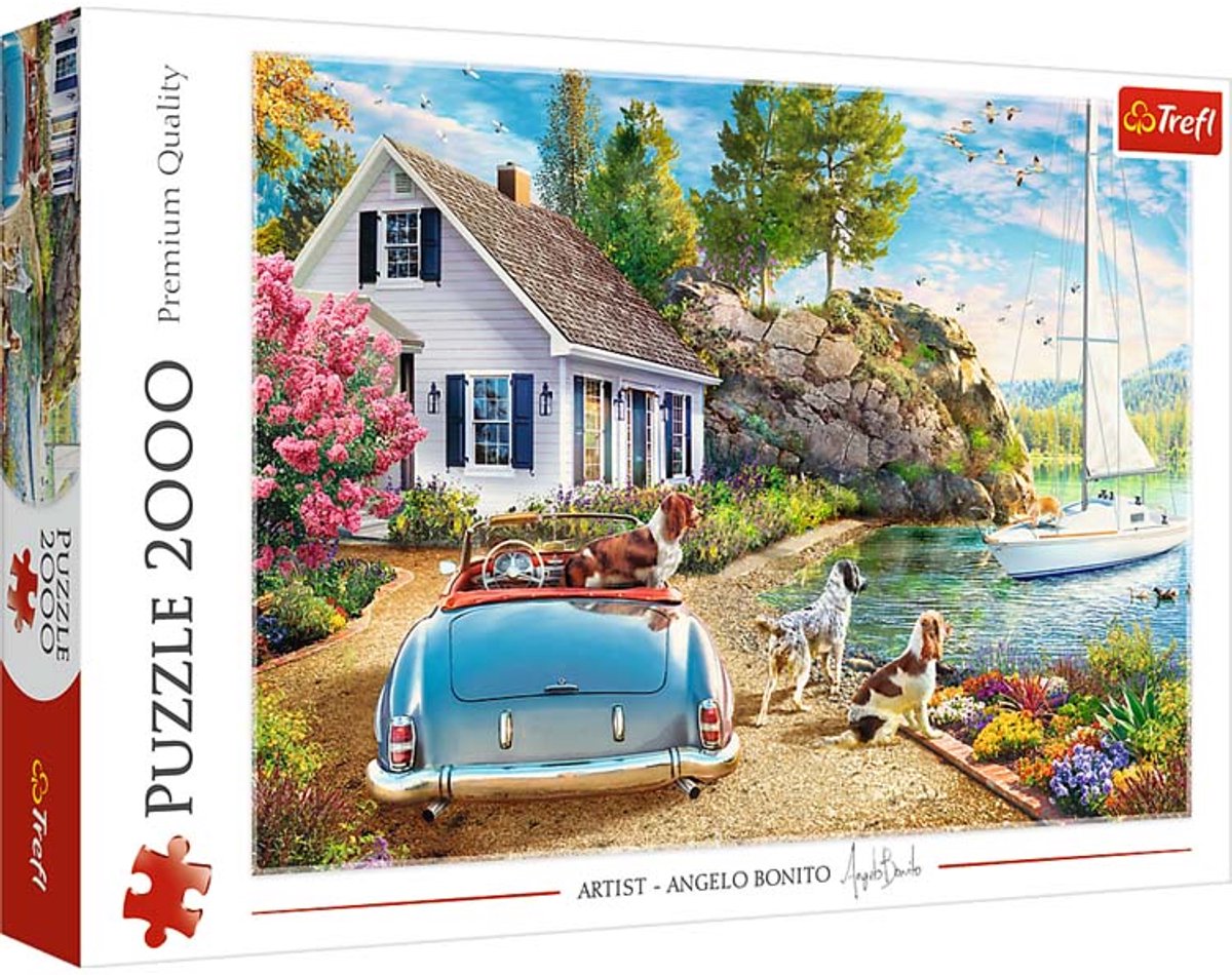 Puzzle Trefl 2000 pièces Havre de vacances - Puzzle de vacances pour adultes.