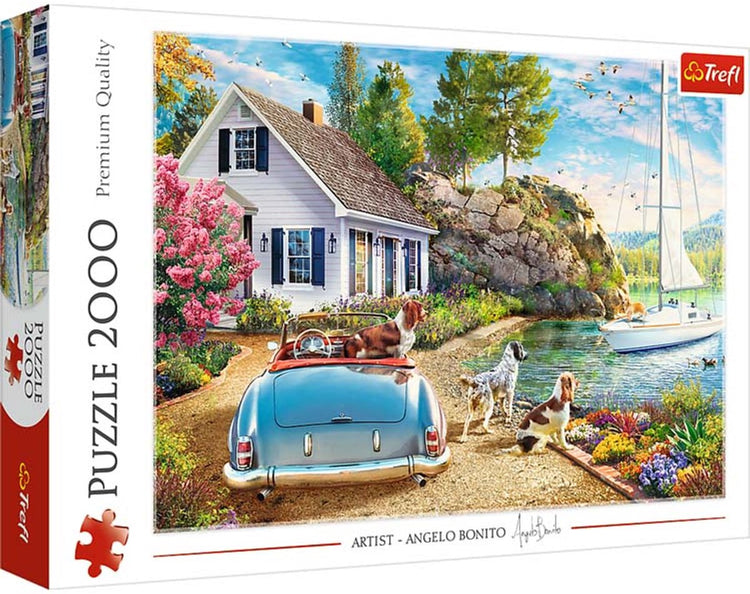 Puzzle Trefl 2000 pièces Havre de vacances - Puzzle de vacances pour adultes.