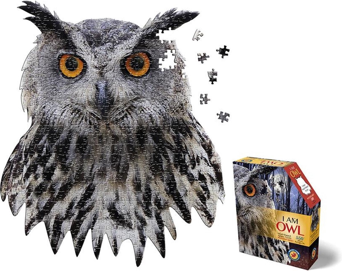 Madd capp puzzle hibou gris 550 pièces