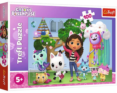 Trefl - puzzles - 100 - maison de poupée de Gabby maison de poupée universelle de Gabby