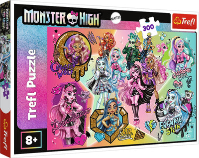 Rencontrez des zombies de puzzle Monster High au sommet ! 300 morceaux de dessin animé.
