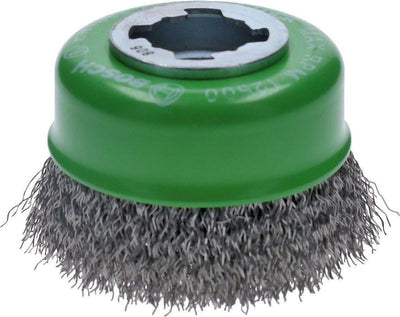 Bosch 2608620728 Brosse en acier à coupelle x-lock avec fil ondulé - acier inoxydable - 0,3 x 75 mm