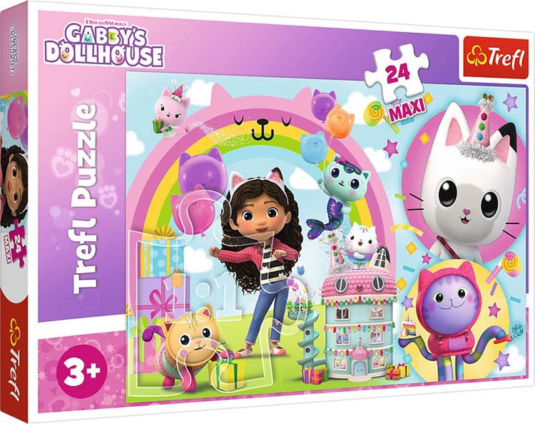 Trefl - puzzles - 24 maxi - happy gabby maison de poupée universelle de gabby