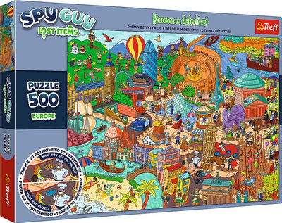 Trefl puzzle espion gars objets perdus Europe 500 morceaux de carton.