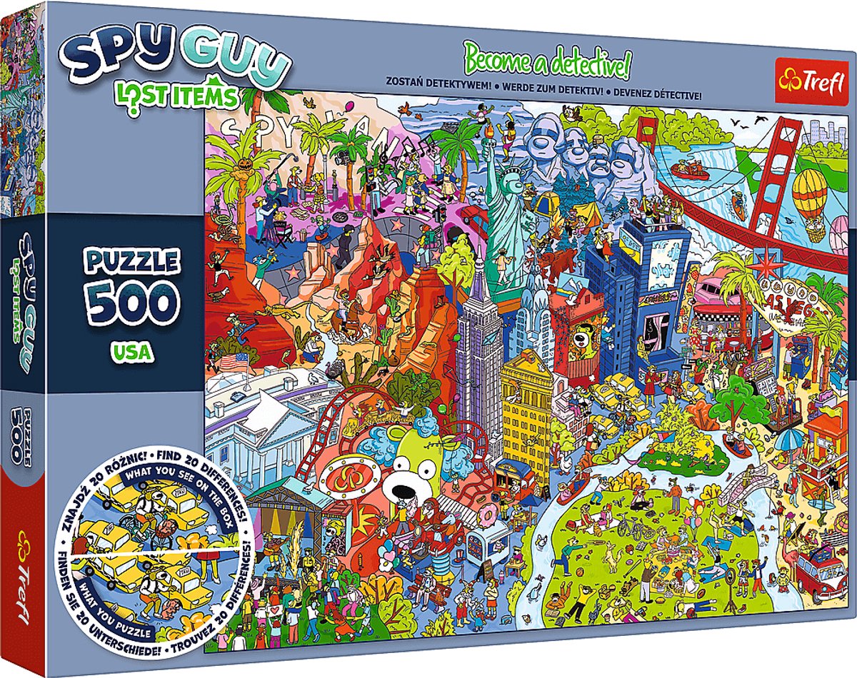 Trefl puzzle espion gars objets perdus USA 500 morceaux de carton.