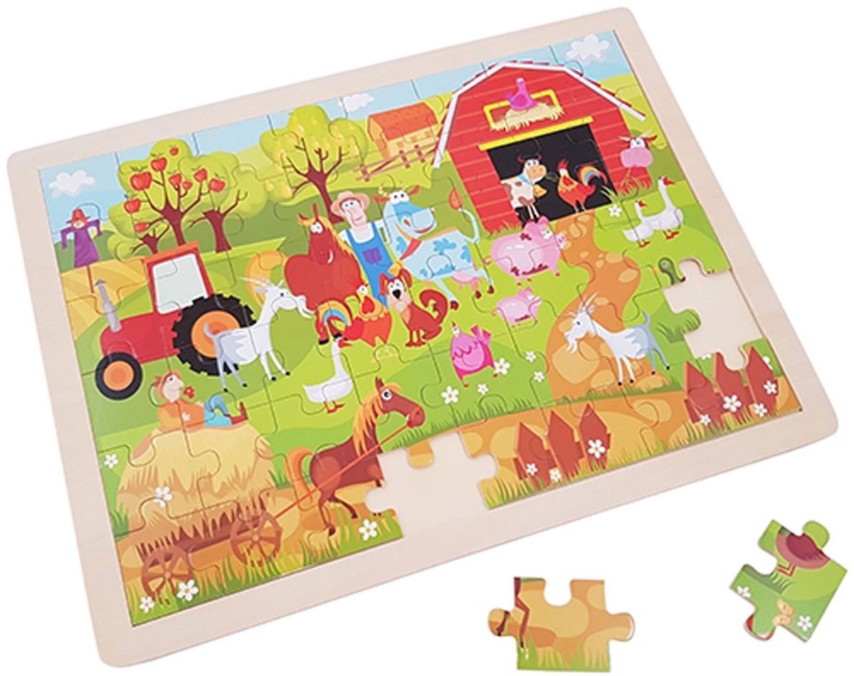 Ferme de puzzle Playwood en bois en bois