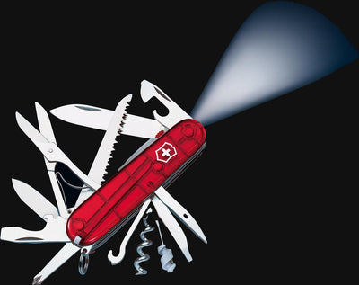 Victorinox Huntsman Lite couteau de poche 20 fonctions acier inoxydable rouge transparent