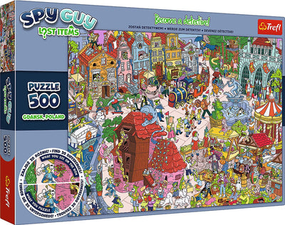 Trefl puzzle espion gars objets perdus Gdansk Pologne 500 pièces.