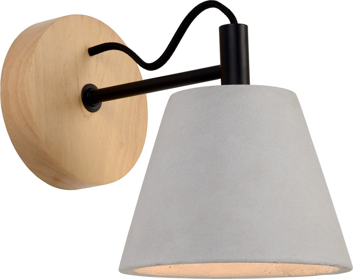 Lucide possio - applique - 1xe14 - gris - japandi