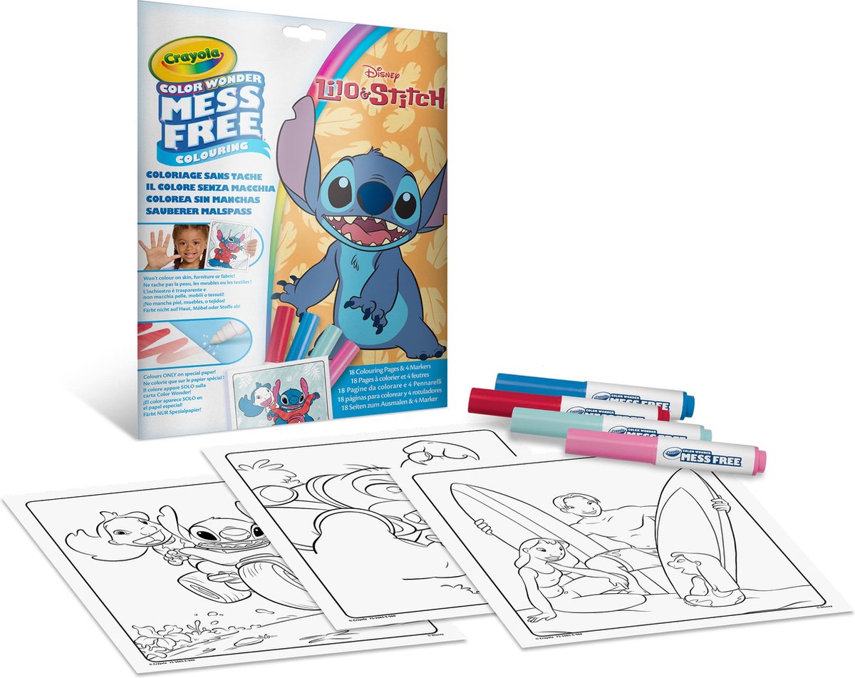 Crayola - merveille de couleur - livre de coloriage - disney lilo et stitch - pages à colorier et marqueurs