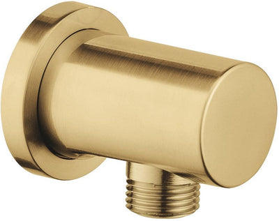 Raccord de douche à effet de pluie Grohe coudé rond - cool Sunrise brossé (or mat)