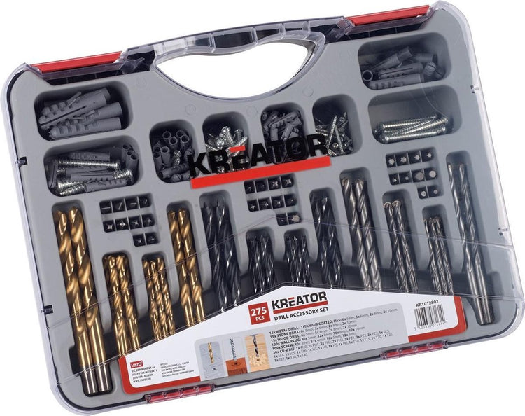 Kreator krt012802 - jeu de forets - 275 pièces - pour bois, métal et pierre