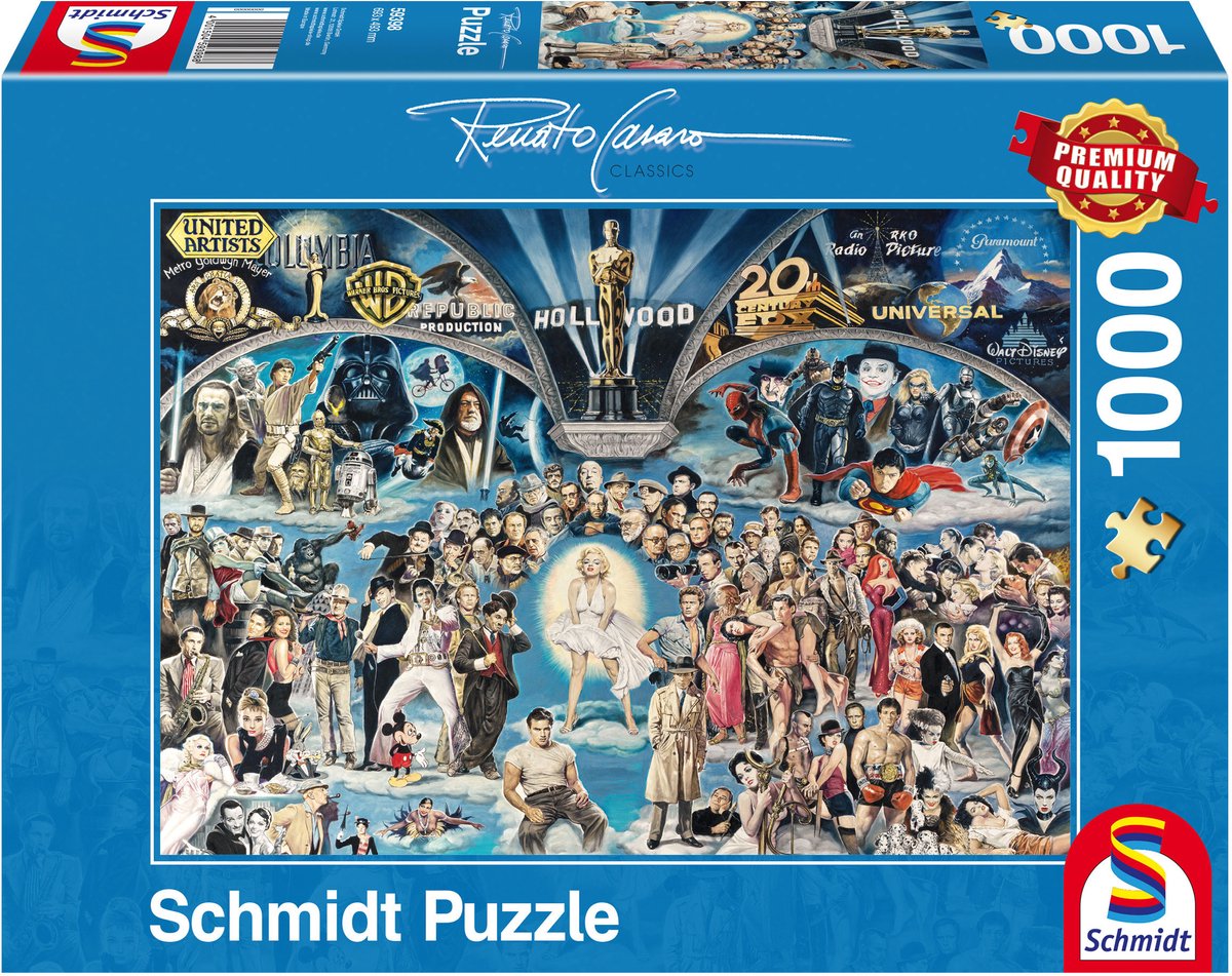Schmidt - puzzle - hollywood - renato casaro - 1000 pièces - adultes - à partir de 12 ans