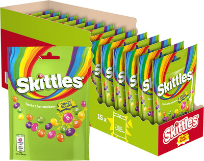 Sac debout Skittles crazy sours (15x 152gr)