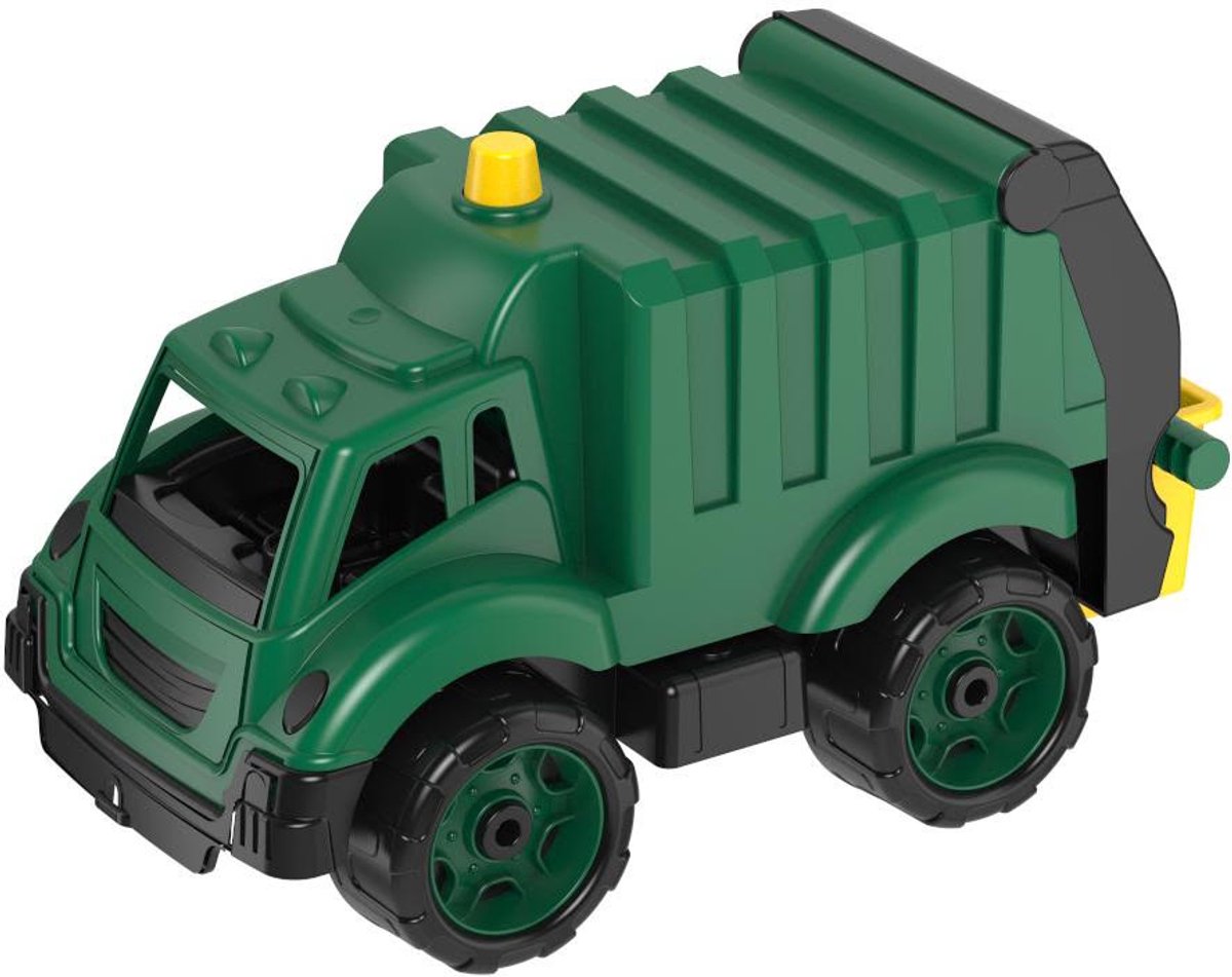 Paradiso joue avec un gros camion poubelle