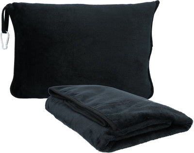 Oreiller de voyage couverture de voyage Carpoint - 2 en 1 - 165x95cm - pliable 33x23x11cm - confortable