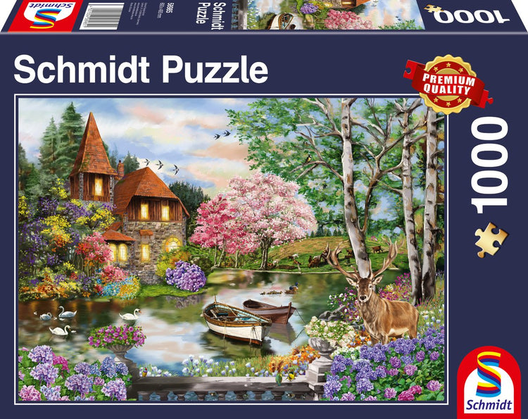 Schmidt - puzzle - maison au bord du lac - 1000 pièces - adultes - à partir de 12 ans
