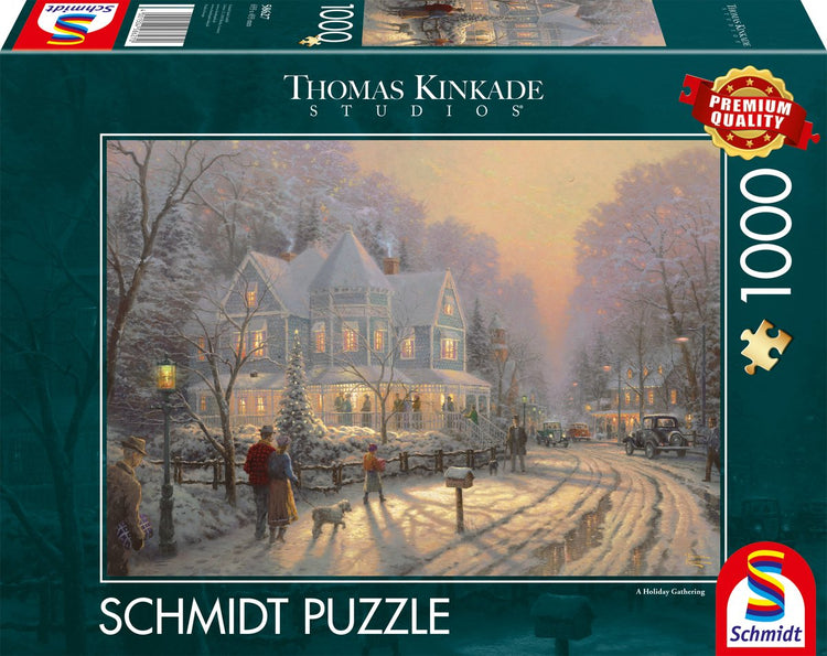 Schmidt - puzzle - Noël festif - Thomas Kinkade - 1000 pièces - adultes - à partir de 12 ans
