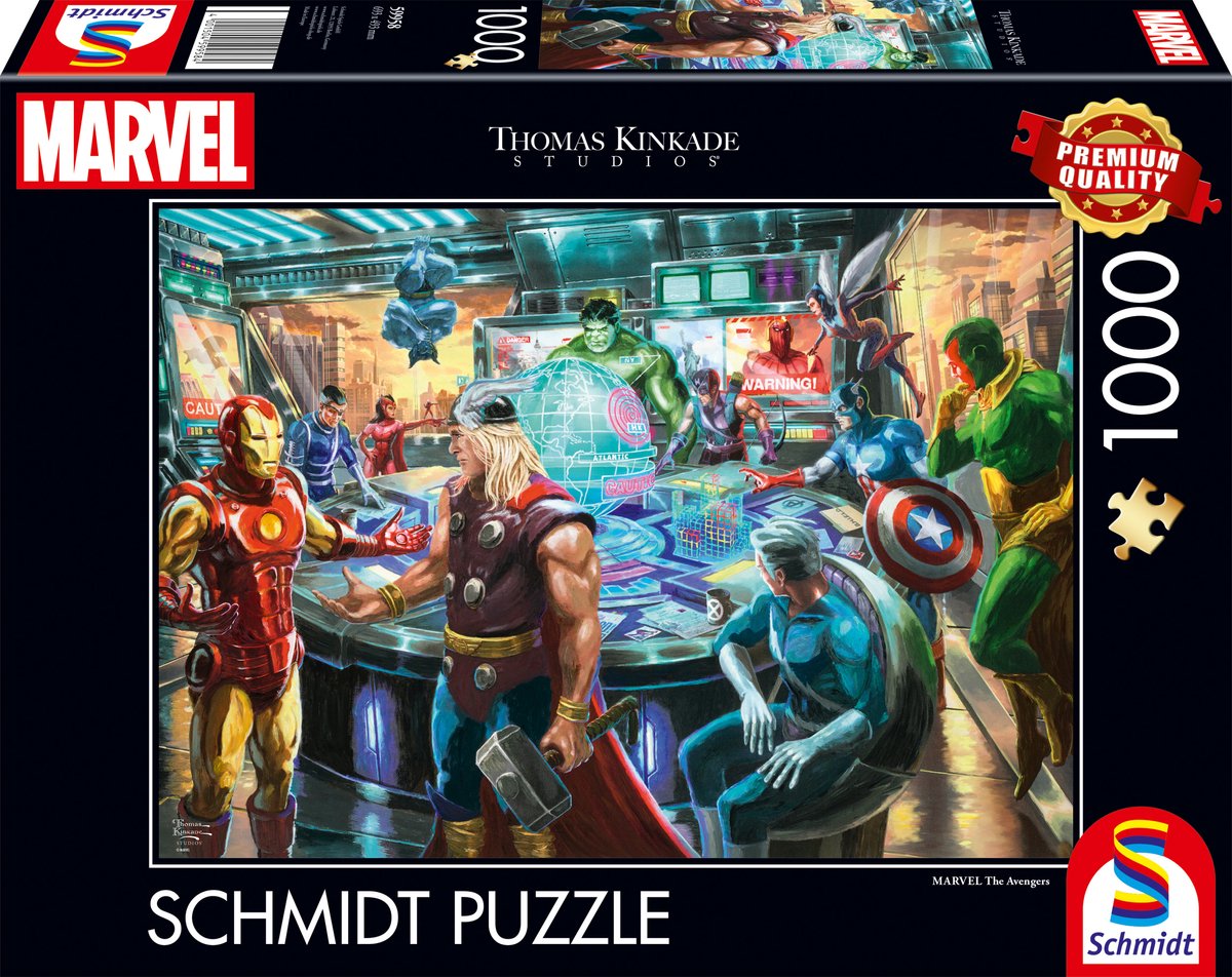 Schmidt - puzzle - marvel - les vengeurs - thomas kinkade studios - 1000 pièces - adultes - à partir de 12 ans