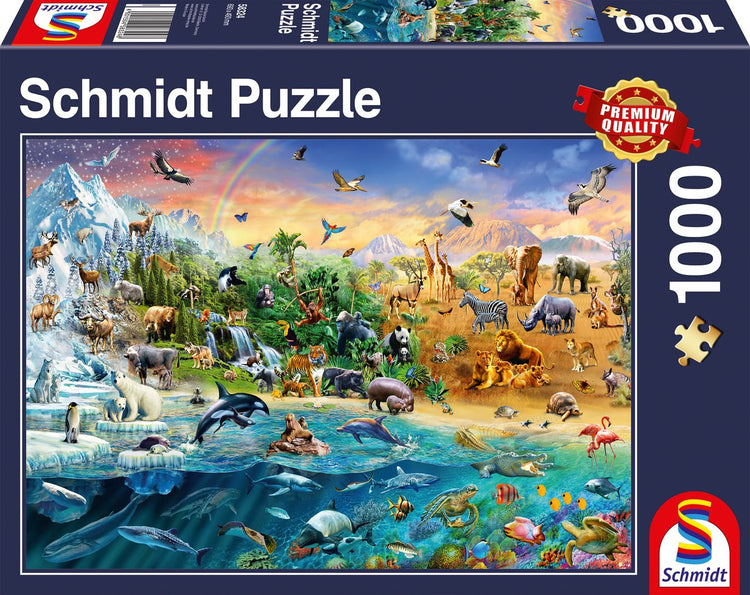 Schmidt - puzzle - le monde des animaux - 1000 pièces - adultes - à partir de 12 ans