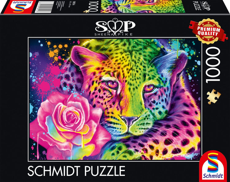 Schmidt - puzzle - Léopard arc-en-ciel néon - Sheena Pike - 1000 pièces - adultes - à partir de 12 ans