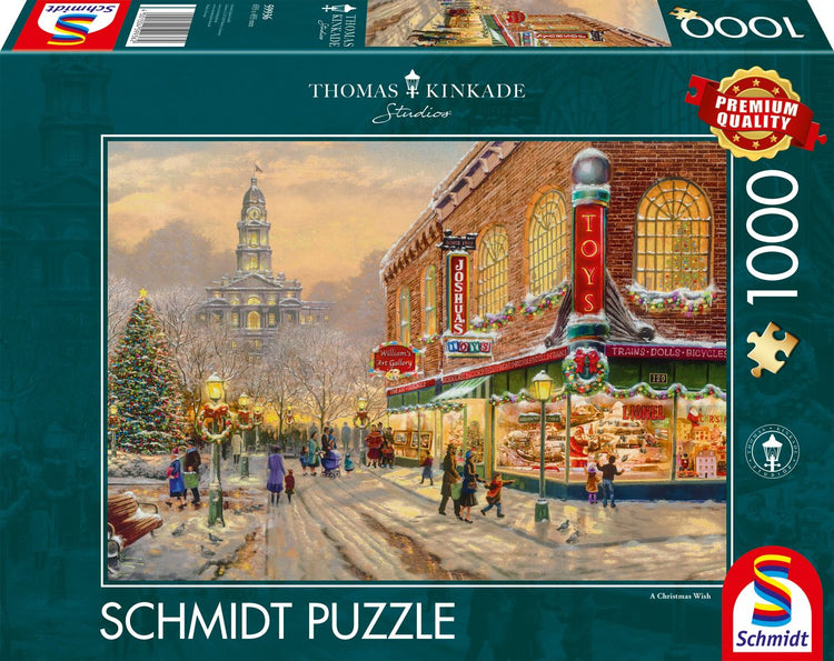 Schmidt - puzzle - un souhait de Noël - Thomas Kinkade Studios - 1000 pièces - adultes - à partir de 12 ans