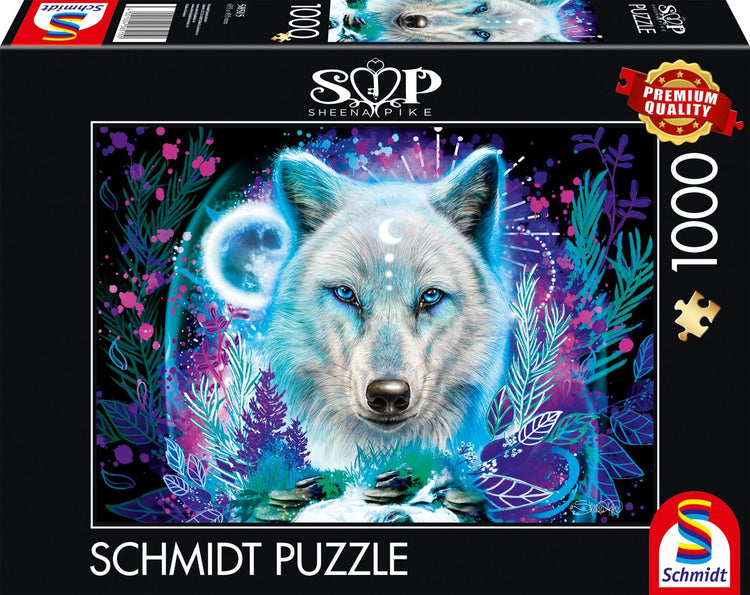 Schmidt - puzzle - loup arctique néon - brochet sheena - 1000 pièces - adultes - à partir de 12 ans