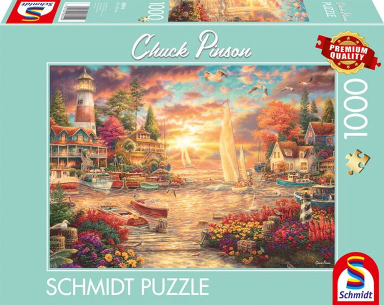 999games puzzle Schmidt - Chuck Pinson, matin au bord du lac, 1000 pièces