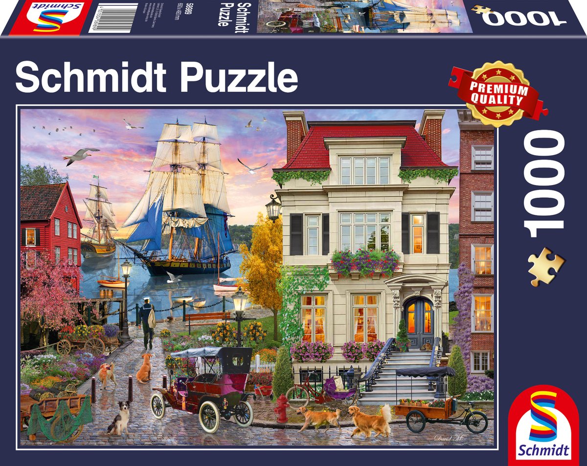 Schmidt - puzzle - Bateau dans le port - 1000 pièces - adultes - à partir de 12 ans