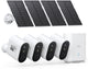 Système Aosu solarcam max - 4 caméras de sécurité - résolution 2k - énergie solaire - sans fil - 32 Go