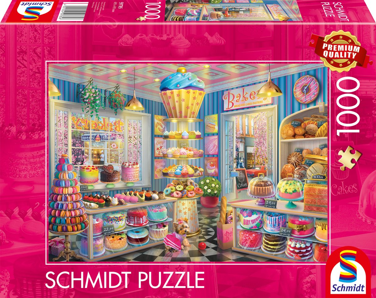 Puzzle Schmidt Boulangerie colorée - Puzzle de 1000 pièces.