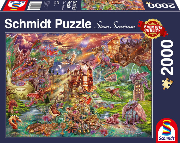 Schmidt - puzzle - le trésor des dragons - 2000 pièces - adultes - à partir de 14 ans