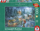 Puzzle Schmidt - Thomas Kinkade Studios - La nuit silencieuse du Père Noël - 1000 pièces