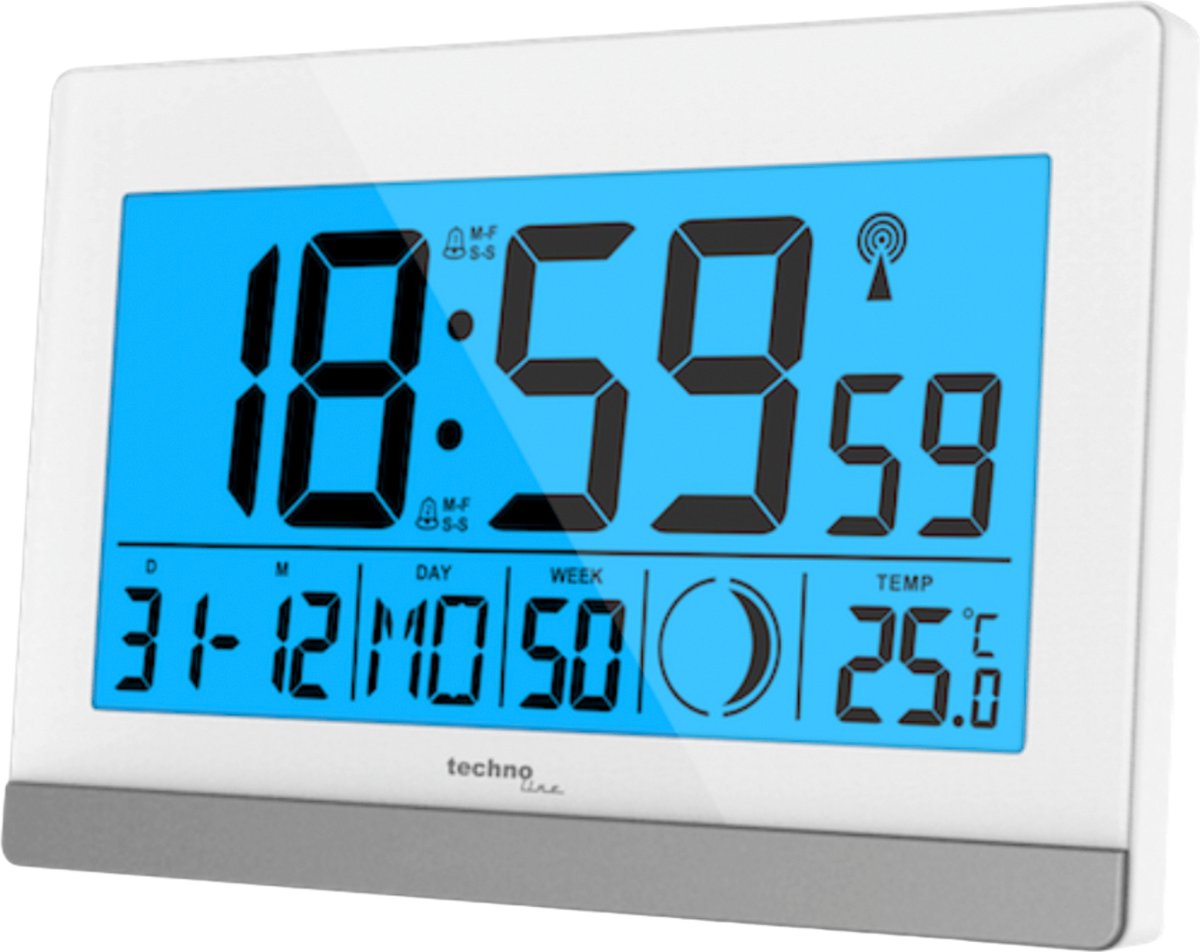 Réveil radio-piloté Technoline - date - température conditions météo - fonction réveil - ws 8056