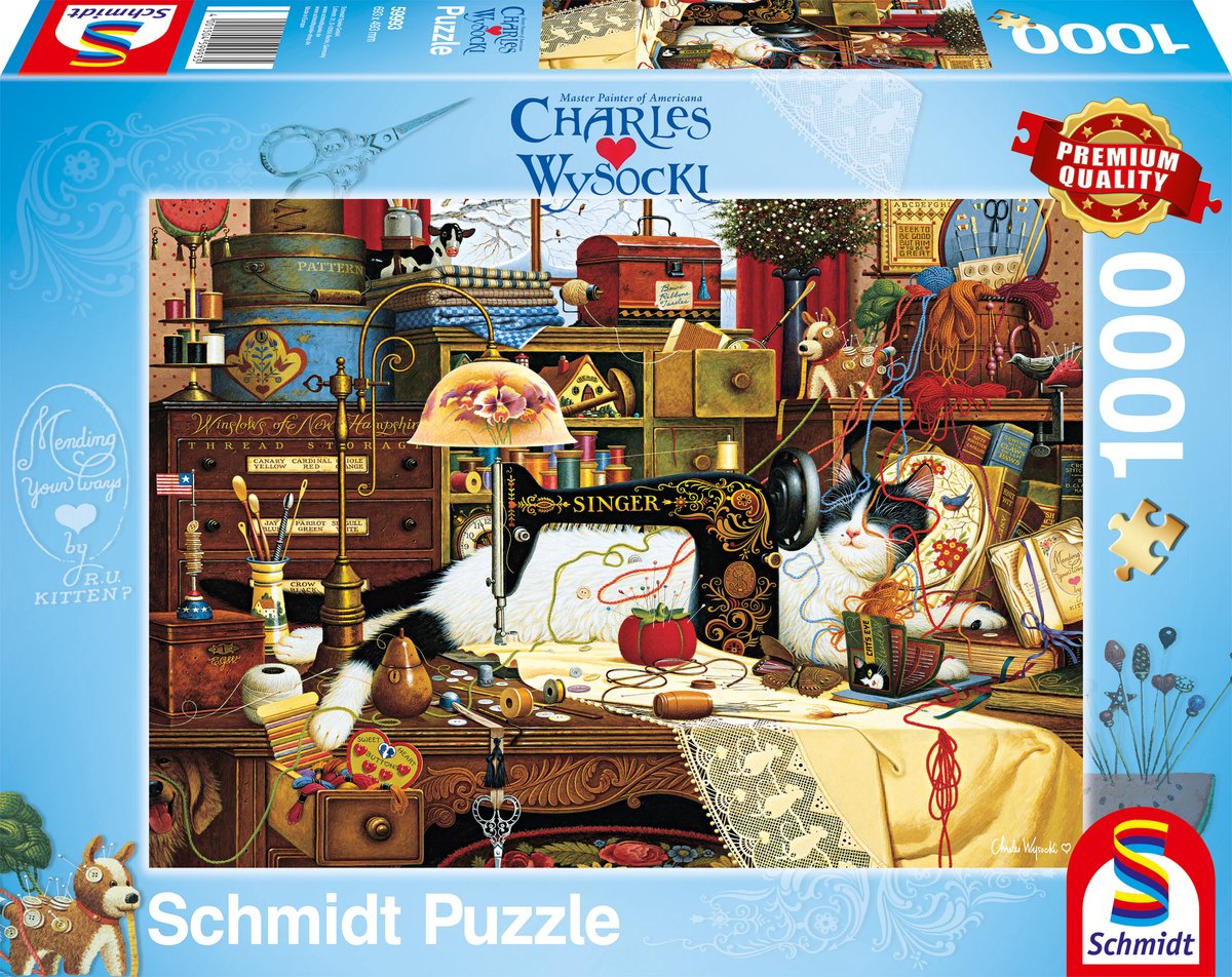 Schmidt - puzzle - maggie, le chaos - charles wysocki - 1000 pièces - adultes - à partir de 12 ans