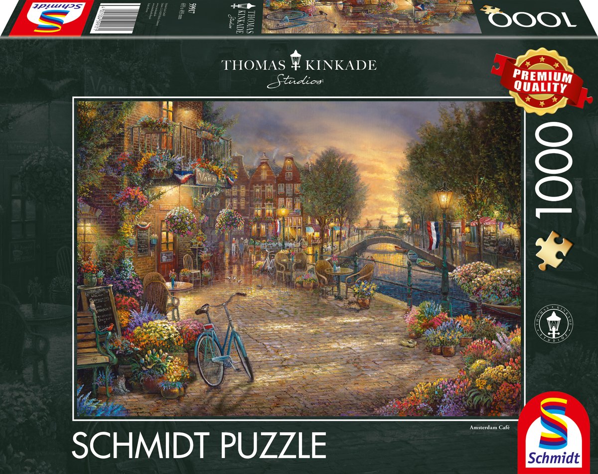 Schmidt puzzle canal à Amsterdam - 1000 pièces - Thomas Kinkade - 59917