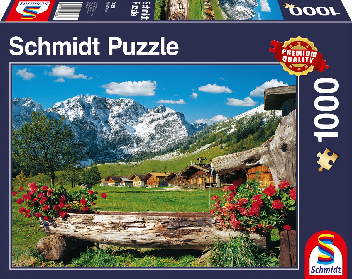 Schmidt - Puzzle - Vue sur le paysage montagneux idyllique - 1000 pièces - Adultes - à partir de 12 ans