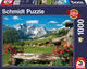 Schmidt - Puzzle - Vue sur le paysage montagneux idyllique - 1000 pièces - Adultes - à partir de 12 ans