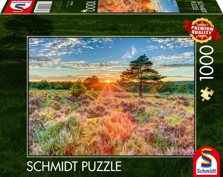 Schmidt - puzzle - bruyère au coucher du soleil - 1000 pièces - adultes - à partir de 12 ans