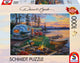 Schmidt - puzzle - camping idyllique au bord du lac - Darrell Bush - 1000 pièces - adultes - à partir de 12 ans