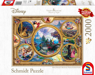 Schmidt - puzzle - disney, collection rêves - thomas kinkade studios - 2000 pièces - adultes - à partir de 14 ans