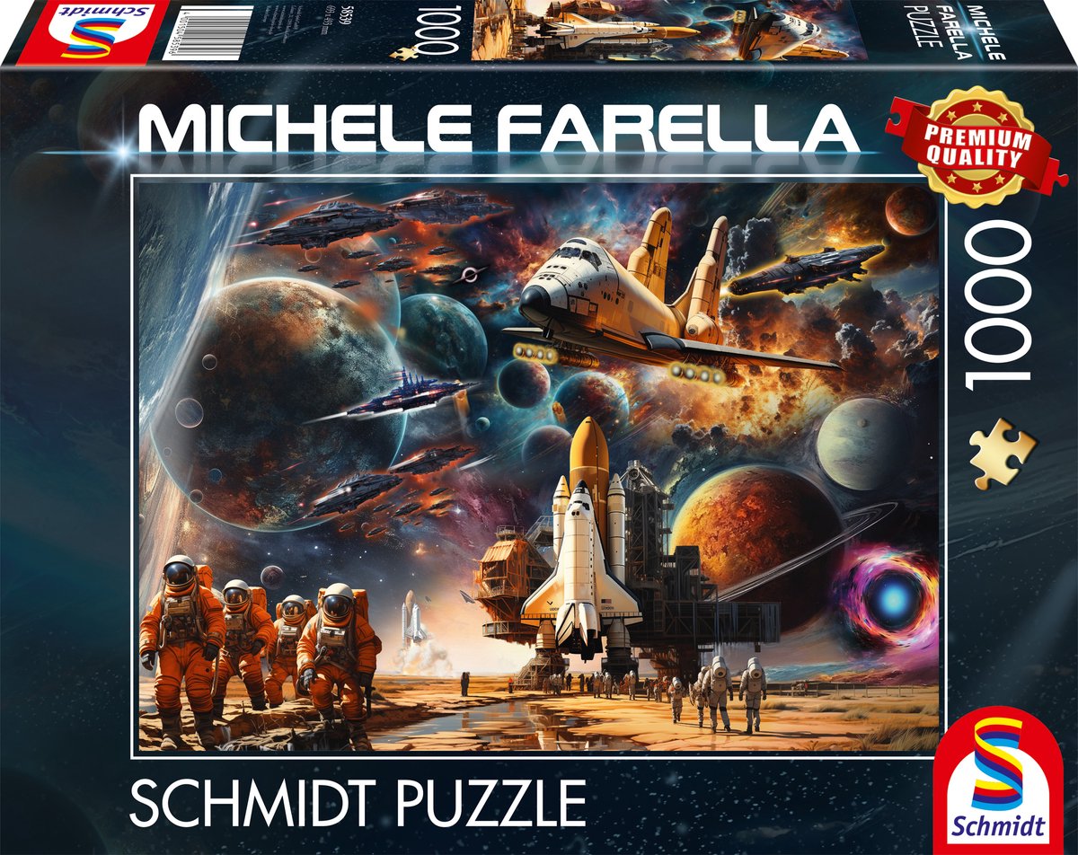 Schmidt - puzzle - fascination pour les voyages dans l'espace, voyage vers les galaxies lointaines - Michele Farella - 1000 pièces - adultes - à partir de 12 ans