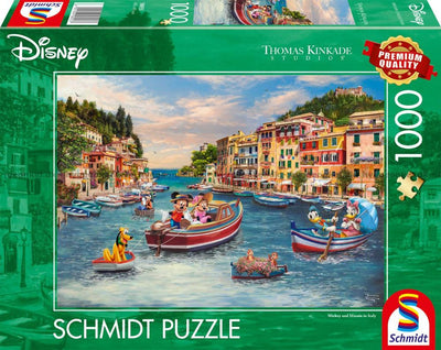 Schmidt play - Thomas Kinkade Studios - Disney Mickey et Minnie en Italie, 1000 pièces