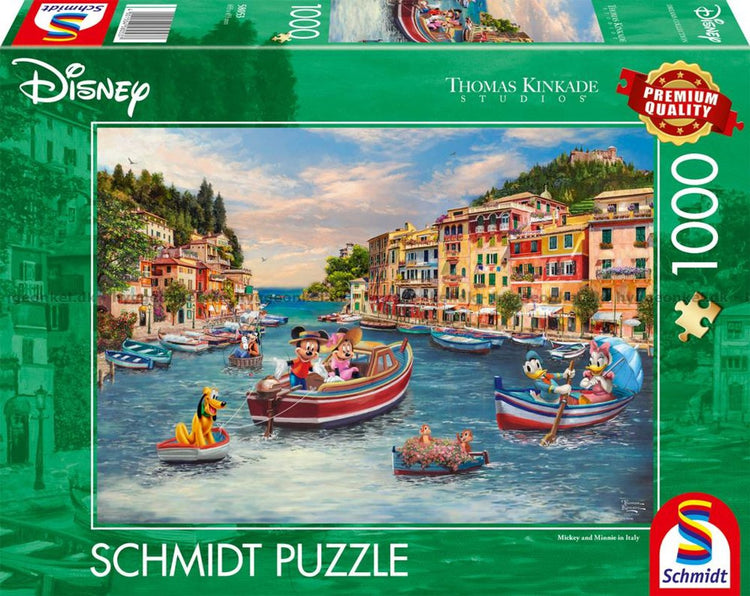 Schmidt play - Thomas Kinkade Studios - Disney Mickey et Minnie en Italie, 1000 pièces