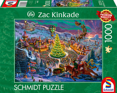 Schmidt - puzzle - Le pôle Nord du Père Noël - Zac Kinkade - 1000 pièces - adultes - à partir de 12 ans
