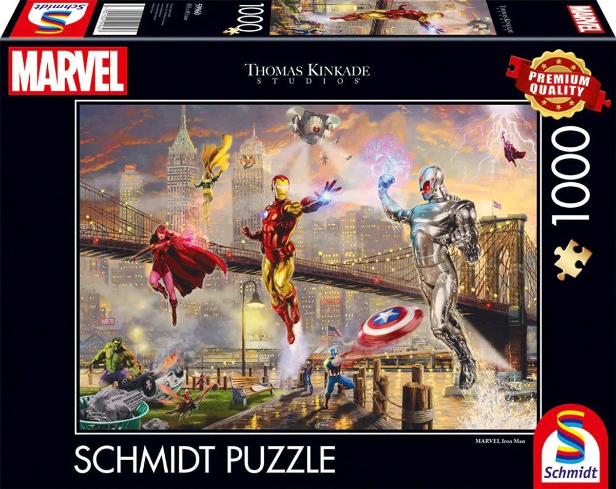 Schmidt - puzzle - marvel - iron man - thomas kinkade studios - 1000 pièces - adultes - à partir de 12 ans